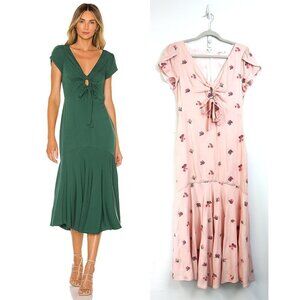 NEW Tularosa Avalynn Floral Embroidered Cutout Maxi Dress Small